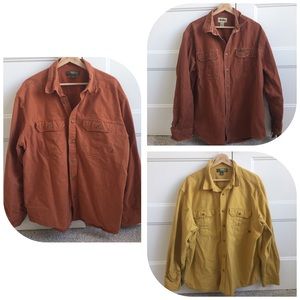 Lot of 3 Men’s Button Down Work Shirts 100% Cotton